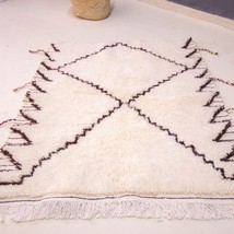 Morocco Rug, Berber Handmade Moroccan Brown Wool Shag Vintage Neutral Area Rug - £141.65 GBP