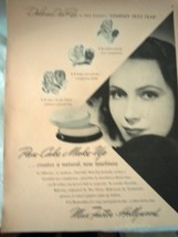 Max Factor Hollywood Dolores DelRio Pan Cake Make-Up Advertising Print Art 1940s - £4.72 GBP