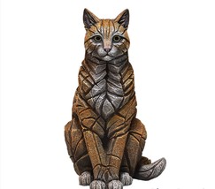 Edge Sculpture Sitting Cat Statue 15" High Tabby Orange Cat Pet Feline 6008140