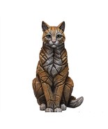 Edge Sculpture Sitting Cat Statue 15&quot; High Tabby Orange Cat Pet Feline 6... - £180.91 GBP