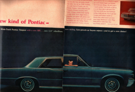 1964 Pontiac Tempest Sedan &amp; Convertible Wide-Track Ad A new Kind of Pon... - £19.27 GBP