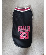 Dog Pet Jersey Sports “BALLS” #23 Clothes Pet T-Shirt Black Red Small 9 ... - $9.49