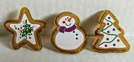 Bakery Crafts Plastic Cupcake Rings Lot of 6 &quot;Snowmen &amp; Christmas Trees&quot; #4 - £5.45 GBP