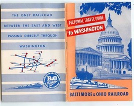 Baltimore &amp; Ohio Railroad Pictorial Travel Guide to Washington Booklet 1958 - $9.90
