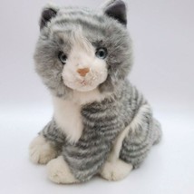 Chrisha Playful Plush Grey Striped Kitty Tabby Cat Stuffed Animal 1988 VNTG Gray - £13.88 GBP