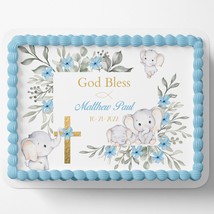 BAPTISM CAKE TOPPER Baptism Edible Image Christening Cake Topper Christe... - £16.44 GBP+