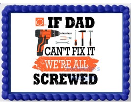 Personalized Father&#39;s Day Mr Fix It Daddy Father If Dad Can&#39;t Fix It Birthday Im - £5.87 GBP