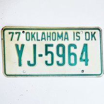 1977 United States Oklahoma Oklahoma County Passenger License Plate YJ-5964 - €11,20 EUR