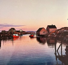 1970s Postcard Peggy&#39;s Cove Twilight Nova Scotia Fishing Village Vintage... - $19.99
