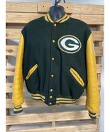 Vintage Delong Green Bay Packers Letterman Jacket Men&#39;s Size 46 KG - $1,359.88 MXN