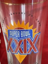 Lot Of 4 -Vintage super bowl xxix Beer glasses In Miami Florida Jan 29, 1995 New - £19.89 GBP