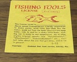 Vintage 1950s Novelty Fishing Fools License Jokes Gags Pranks KG JD - $6.92
