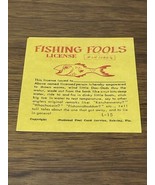 Vintage 1950s Novelty Fishing Fools License Jokes Gags Pranks KG JD - £5.20 GBP