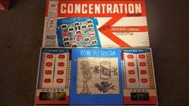 Concentration Board Game 9th Edition Vintage 1966 Milton Bradley - £31.64 GBP