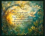 36" X 44" Panel Light of the World Dove Light Faith Cotton Fabric Panel ... - $16.95