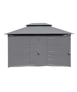 13x10ft Outdoor Patio Gazebo Canopy Tent Double Roof Curtains Grey - $497.97 CAD