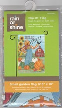 Hello Fall Flag 12.5”x18” Pumpkin Scarecrow Garden Porch Flag 5103468 Rain Shine - £6.25 GBP