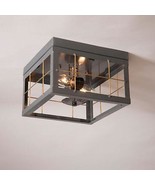 Double Ceiling light with Brass Bars in Country Tin - 2 Light - $201.73 CAD