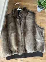 Coldwater Creek Faux Fur Vest Womens  Brown Bear Xl Ladies Winter Ski $9... - £16.87 GBP