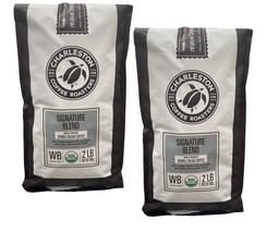 2 Packs Charleston Coffee Roasters Organic Dark Roast Signature Blend 2 Lb - $55.39