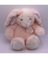 1993 Dakin Soft Pink Bunny Rabbit Satin Ears Bow Stuffed Plush 12&quot; sit 1... - £29.78 GBP