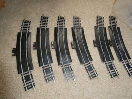 Lot of 6 Vintage HO Scale Curved Terminal Rerailer NS Track Sections 9" ... - $16.83