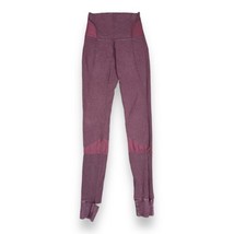 Lululemon Devi Yoga Pants High Rise Maroon Wine Mesh Stirrups 21x29” Leggings - £20.97 GBP