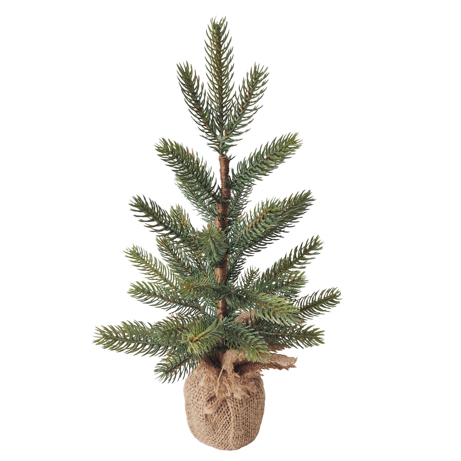 US Seller 14&quot; Pine Tree In Natural Jute Base Christmas Decoration Fast S... - $36.98