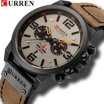  Men Watches  Top Brand Luxury Quartz Mens Wristwatches Leather Military  - £28.01 GBP