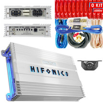 Hifonics BG-1900.1D 1900 Watt Mono Car Audio Amplifier Class D + 0 GA Amp Kit - £287.76 GBP