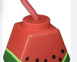 Zippy Watermelon Shaped Cup W/Flex Straw Hand 450ml Hand Wash Only - £11.15 GBP