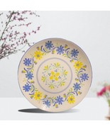 BAUM Tuscany Dinner Plate Blue Yellow Floral Ceramic 10 1/2&quot; D  Dish - £11.07 GBP