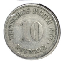 1900 D German Empire 10 Pfennig Coin - $4.45