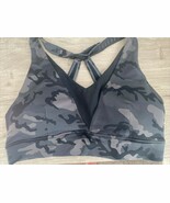 Zyia Active Forest Camo Adjustable Mesh Sports Bra Size Large work out run - €19,81 EUR