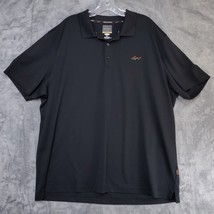Greg Norman Shirt Mens 2XL Black Play Dry Cooling Fabric Golf Men Five I... - $17.32