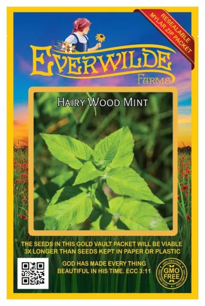 2000 Hairy Wood Mint Wildflower Seeds - Everwilde Farms Mylar Seed Packet - £8.30 GBP