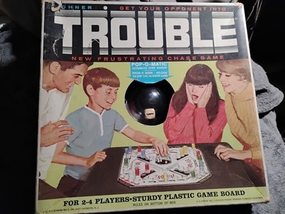 Vintage 1965 Trouble Board Game Kohner Bros Complete Board Game Pop-o-Matic Item image 2