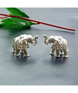 Solid Silver Upper Trunk Elephant Statue, Elephant Figurine Sculpture - €47,85 EUR