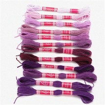 Colorful Gradient 12Pcs Embroidery Thread Set - Bright Polyester Line for Friend - $19.75