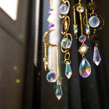 Natural Crystal Sun Catcher Wind Chime,Crystal Sun Catcher Prism Ball Decoration - £13.30 GBP+