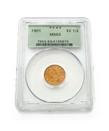 1901 $2.50 Gold Liberty Head Quarter Eagle Graded by PCGS as MS-63 Old H... - $28,654.97 MXN