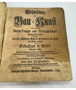 Very Old German Book on Building – Christoph Weigel Co – 1759 - Rare! - £206.29 GBP