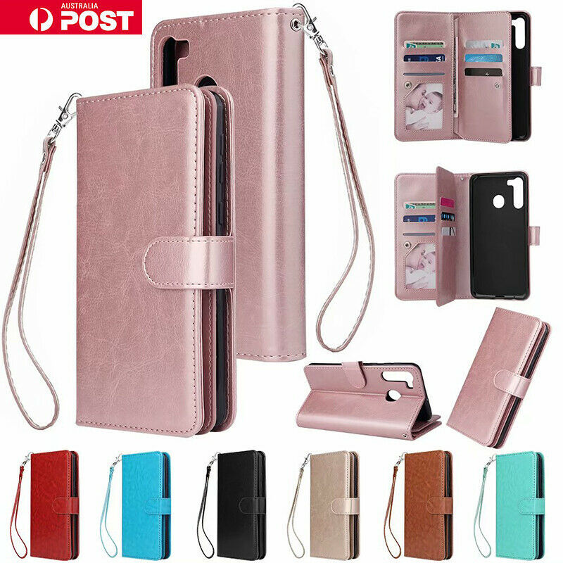 For Samsung Galaxy A21 A51 A71 A20 A30 Case Wallet Leather Cards Slot Flip Cover