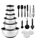 26 Piece Stainless Steel Mixing Bowls and Food Prep Set - $711.17 MXN