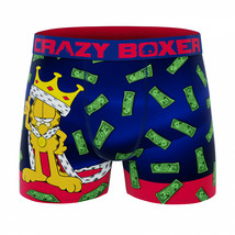 Crazy Boxer Garfield King Men&#39;s Boxer Briefs Blue - £15.73 GBP