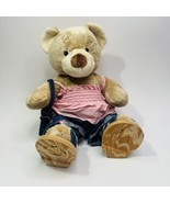 Build a Bear Baby Bear Plush 12&quot; Sitting w/Pink Top, Jean Shorts, Sandal... - $16.78