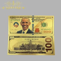 10pcs/lot America Barack Obama Banknote in 24K Gold Plated For Collection - £39.92 GBP