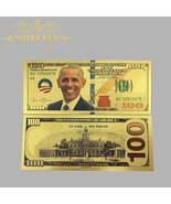 10pcs/lot America Barack Obama Banknote in 24K Gold Plated For Collection - £39.29 GBP