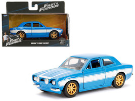 Brian&#39;s Ford Escort Light Blue with White Stripes &quot;Fast &amp; Furious&quot; Movie 1/32... - £14.16 GBP