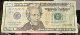 2017 $20 Dollar Bill Fancy Serial Number QUAD 2&#39;s - $48.91